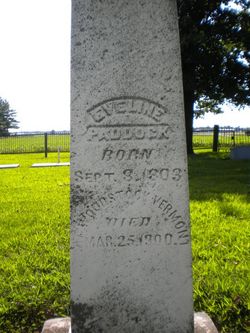 Eveline Paddock grave marker